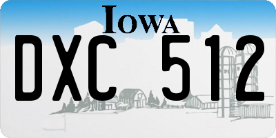 IA license plate DXC512