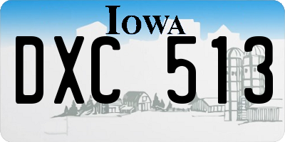 IA license plate DXC513
