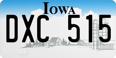 IA license plate DXC515