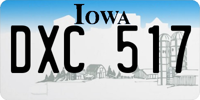 IA license plate DXC517