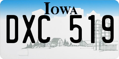 IA license plate DXC519
