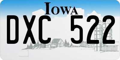 IA license plate DXC522