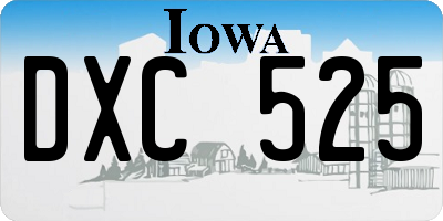 IA license plate DXC525