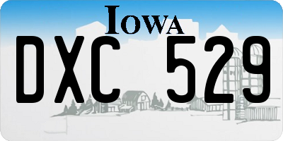 IA license plate DXC529