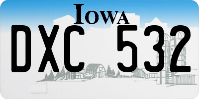 IA license plate DXC532