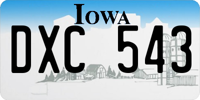 IA license plate DXC543