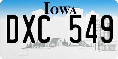 IA license plate DXC549