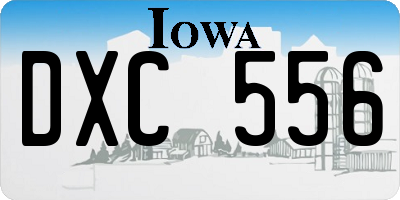 IA license plate DXC556