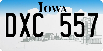 IA license plate DXC557