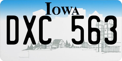 IA license plate DXC563