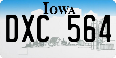 IA license plate DXC564