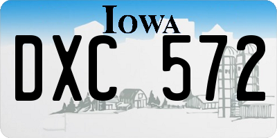 IA license plate DXC572