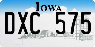 IA license plate DXC575