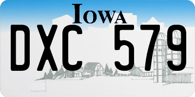 IA license plate DXC579