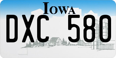 IA license plate DXC580