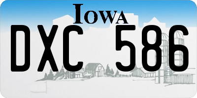 IA license plate DXC586