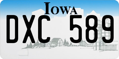 IA license plate DXC589