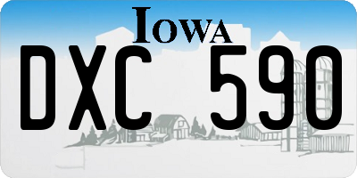 IA license plate DXC590