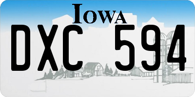 IA license plate DXC594