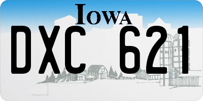 IA license plate DXC621
