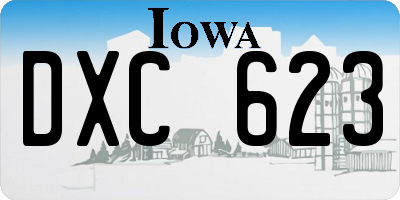 IA license plate DXC623