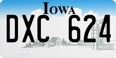 IA license plate DXC624