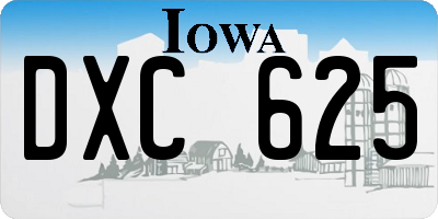 IA license plate DXC625