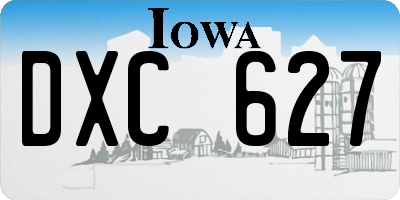 IA license plate DXC627