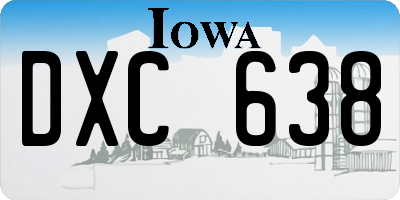 IA license plate DXC638