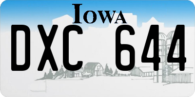 IA license plate DXC644
