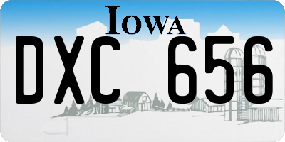 IA license plate DXC656