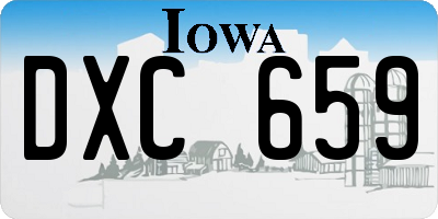 IA license plate DXC659
