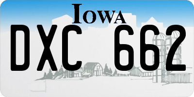 IA license plate DXC662