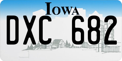 IA license plate DXC682
