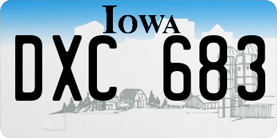 IA license plate DXC683