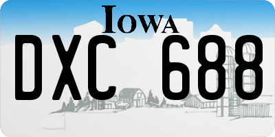 IA license plate DXC688