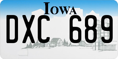 IA license plate DXC689