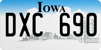 IA license plate DXC690