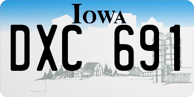 IA license plate DXC691