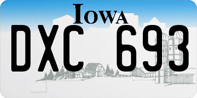 IA license plate DXC693