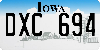 IA license plate DXC694