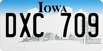 IA license plate DXC709