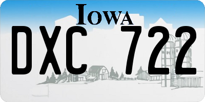 IA license plate DXC722