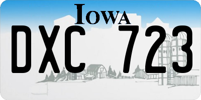 IA license plate DXC723