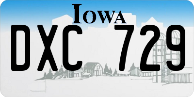 IA license plate DXC729