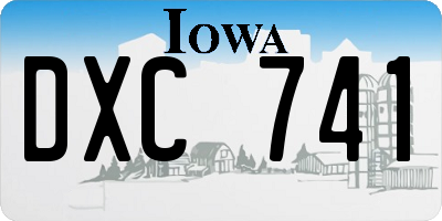 IA license plate DXC741