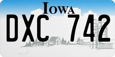 IA license plate DXC742