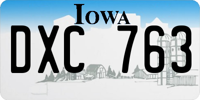 IA license plate DXC763