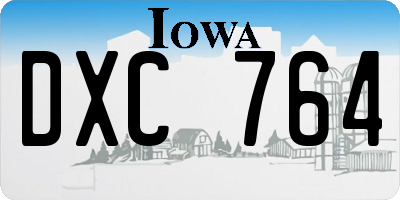 IA license plate DXC764