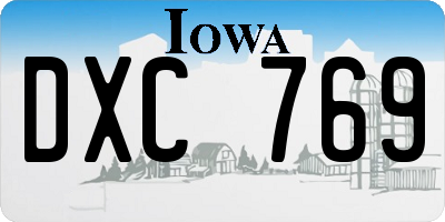 IA license plate DXC769